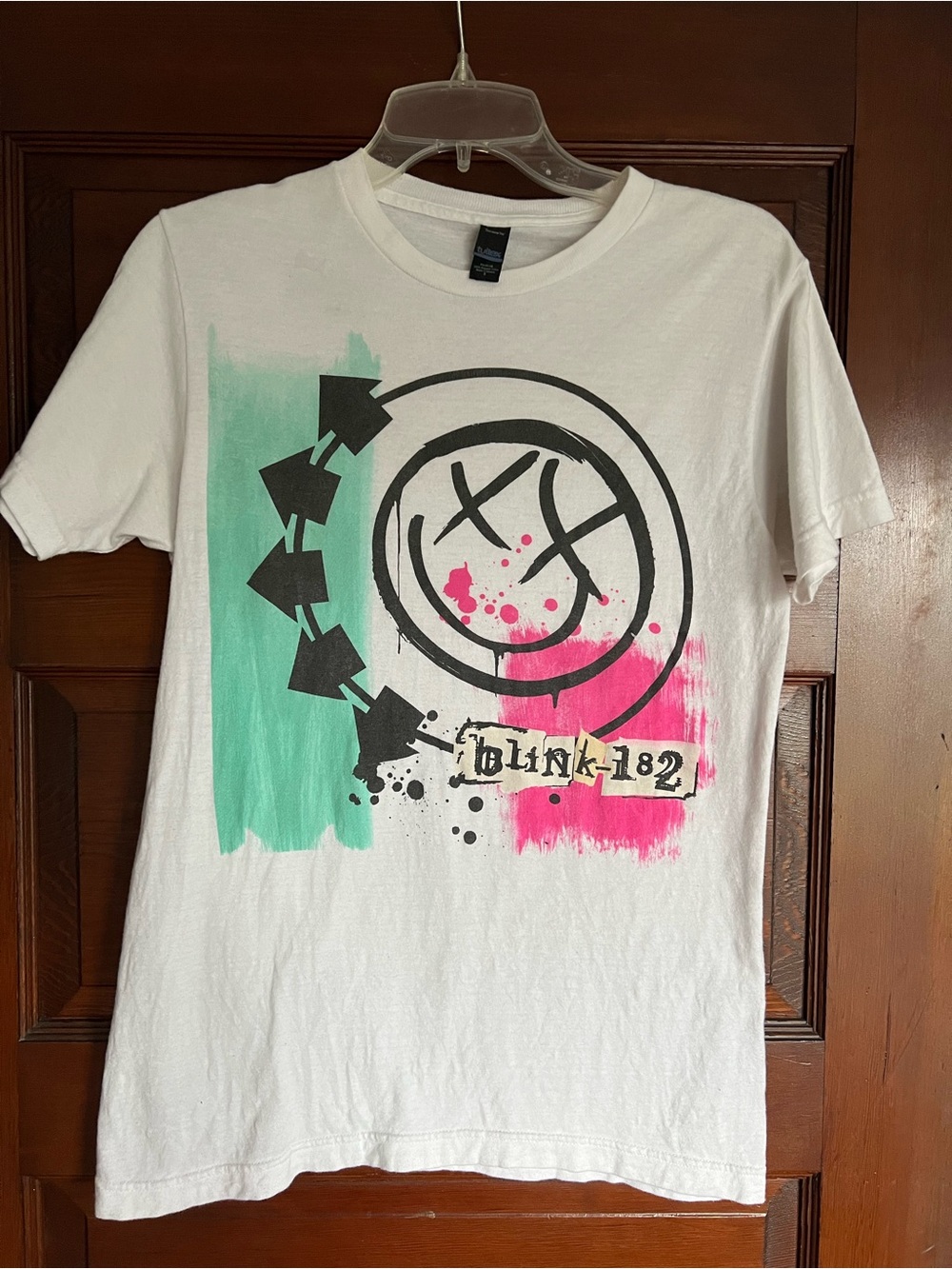 Blink-182 Self-titled Album Smiley Logo Graphic Band Tee